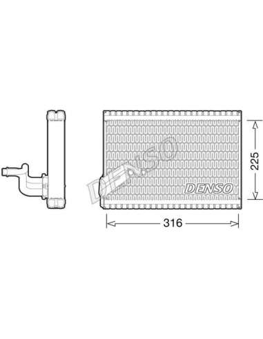 Evaporador, aire acondicionado Nps DEV21003 - DEV21003 NPS DENSOEVAPORATOR BEHR HELLA SERVICE  PREMIUM LINE 