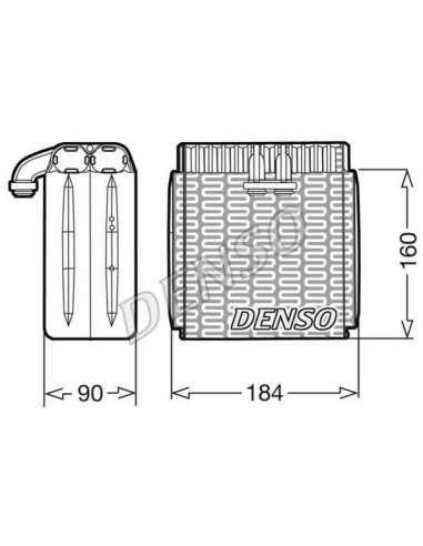 Evaporador, aire acondicionado Nps DEV23001 - DEV23001 DENSO EVAPORATOR BEHR HELLA SERVICE  PREMIUM LINE 