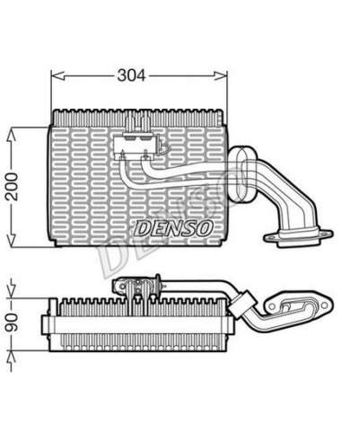 Evaporador, aire acondicionado Nps DEV23003 - DEV23003 DENSO EVAPORATOR BEHR HELLA SERVICE  PREMIUM LINE 