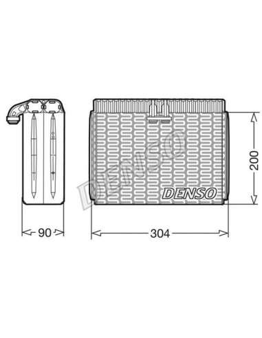 Evaporador, aire acondicionado Nps DEV23004 - DEV23004 DENSO EVAPORATOR BEHR HELLA SERVICE  PREMIUM LINE 