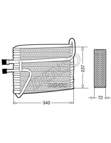 Evaporador, aire acondicionado Nps DEV33001 - DEV33001 DENSO EVAPORATOR BEHR HELLA SERVICE  PREMIUM LINE 