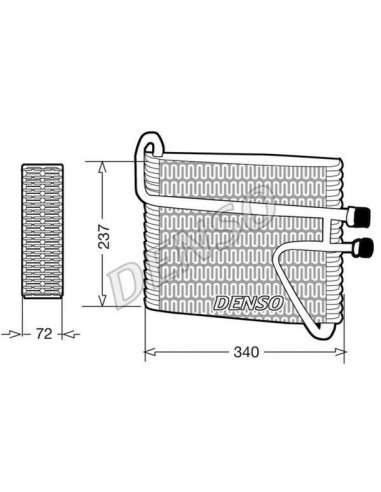 Evaporador, aire acondicionado Nps DEV33002 - DEV33002 DENSO EVAPORATOR BEHR HELLA SERVICE  PREMIUM LINE 