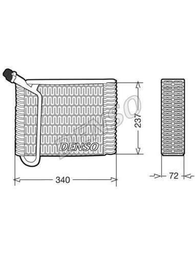 Evaporador, aire acondicionado Nps DEV33004 - DEV33004 DENSO EVAPORATOR BEHR HELLA SERVICE  PREMIUM LINE 