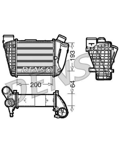 Radiador de aire de admisión Der. Nps DIT02004 - DIT02004 DENSOINTERCOOLER