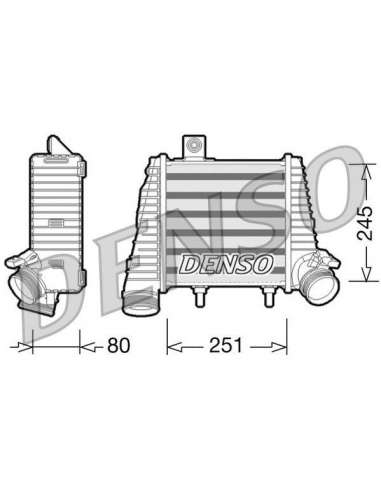 Radiador de aire de admisión Der. Nps DIT02016 - DIT02016 DENSOINTERCOOLER