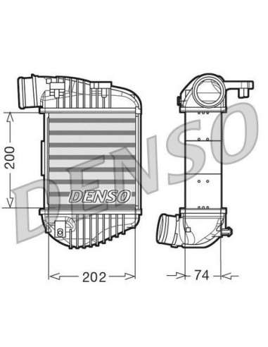 Radiador de aire de admisión Der. Nps DIT02023 - DIT02023 DENSOINTERCOOLER