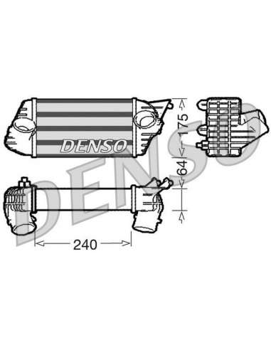 Radiador de aire de admisión Nps DIT09120 - DIT09120 DENSOINTERCOOLER