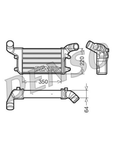 Radiador de aire de admisión Nps DIT45002 - DIT45002 DENSOINTERCOOLER