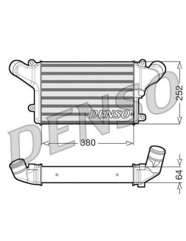 Radiador de aire de admisión Nps DIT45003 - DIT45003 DENSOINTERCOOLER