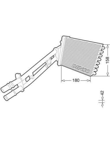 Radiador de calefacción Nps DRR09043 - DRR09043 DENSOHEATINGRADIATOR MEYLE-ORIGINAL Quality