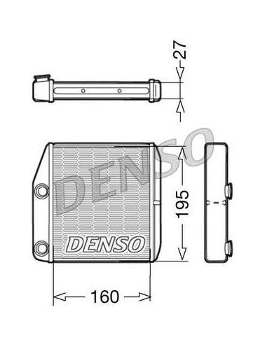 Radiador de calefacción Nps DRR09075 - DRR09075 DENSOHEATINGRADIATOR MEYLE-ORIGINAL Quality