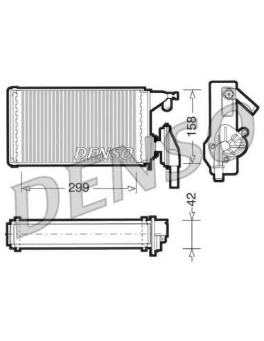 Radiador de calefacción Nps DRR12002 - DRR12002 DENSOHEATINGRADIATOR MEYLE-ORIGINAL Quality