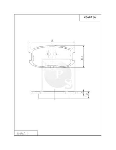 Juego de pastillas de freno Del. Nps M360A16 - M360A16 KIT DE PIEZAS PARA FRENO