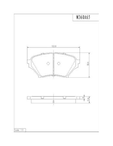 Juego de pastillas de freno Del. Nps M360A65 - M360A65 KIT DE PIEZAS PARA FRENO