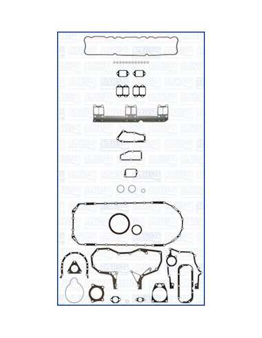 Juego completo de juntas, motor Ajusa 51015900 - JUEGO COMPLETO SIN CULATA MULTILAYER STEEL