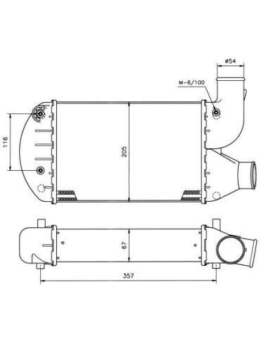 Radiador de aire de admisión Nrf 30031 - RADIADOR, REFRIGERACION MOTOR 5 94-