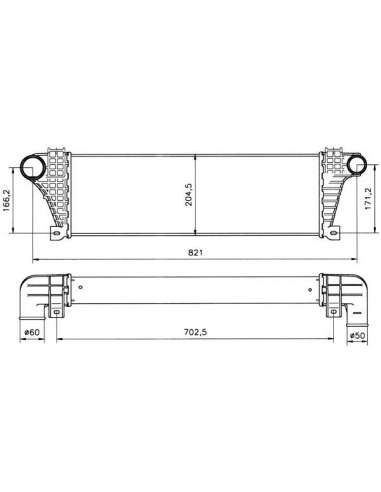 Radiador de aire de admisión Nrf 30117 - RADIADOR, REFRIGERACION MOTOR