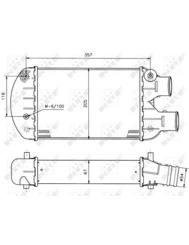 Radiador de aire de admisión Nrf 30122 - RADIADOR, REFRIGERACION MOTOR -