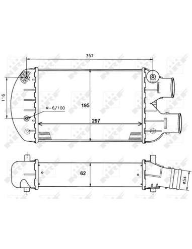 Radiador de aire de admisión Nrf 30122A - INTERCAMBIADOR DE AIRE TURISMO -