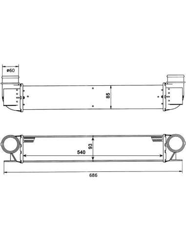 Radiador de aire de admisión Nrf 30129A - INTERCAMBIADOR DE AIRE TURISMO s E39/E38 98-