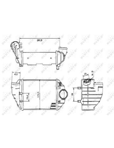 Radiador de aire de admisión Nrf 30133 - INTERCAMBIADOR DE AIRE TURISMO I 97-