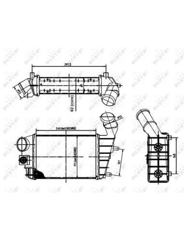 Radiador de aire de admisión Nrf 30142A - INTERCAMBIADOR DE AIRE TURISMO 7 01-