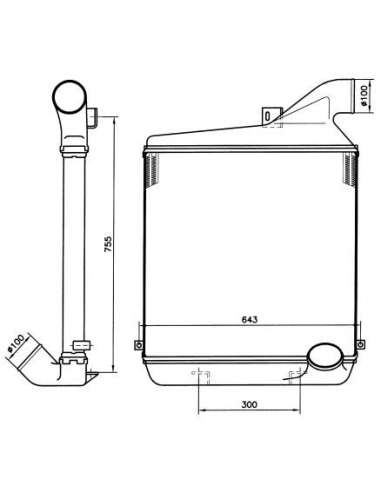 Radiador de aire de admisión Nrf 30146 - INTERCAMBIADOR DE AIRE AUTOCAR