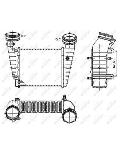 Radiador de aire de admisión Nrf 30147A - INTERCAMBIADOR DE AIRE TURISMO 01-