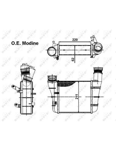 Radiador de aire de admisión Nrf 30148 - RADIADOR, REFRIGERACION MOTOR 0-