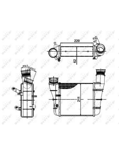 Radiador de aire de admisión Nrf 30148A - INTERCAMBIADOR DE AIRE TURISMO 0-