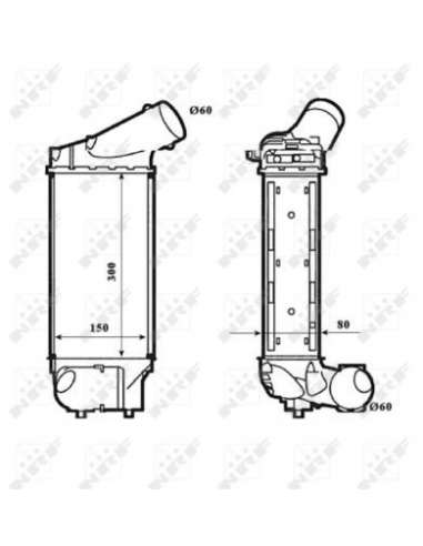 Radiador de aire de admisión Nrf 30195 - INTERCAMBIADOR DE AIRE TURISMO -
