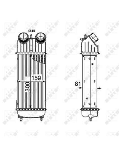 Radiador de aire de admisión Nrf 30196 - INTERCAMBIADOR DE AIRE TURISMO -