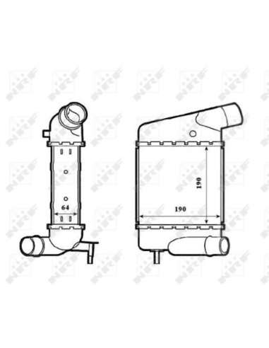 Radiador de aire de admisión Nrf 30197 - INTERCAMBIADOR DE AIRE TURISMO o 07-