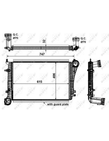 Radiador de aire de admisión Nrf 30199 - INTERCAMBIADOR DE AIRE TURISMO