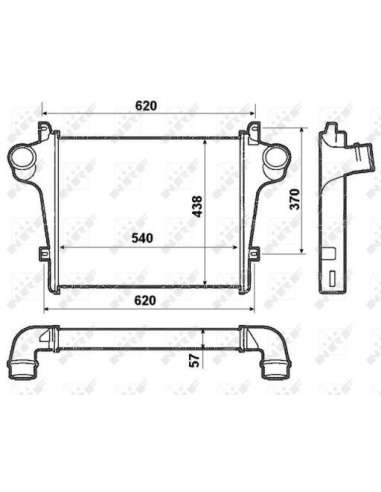 Radiador de aire de admisión Nrf 30231 - RADIADOR, REFRIGERACION MOTOR