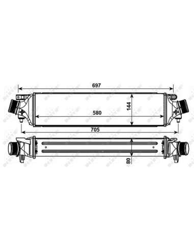 Radiador de aire de admisión Nrf 30235 - INTERCAMBIADOR DE AIRE TURISMO ulietta 10-