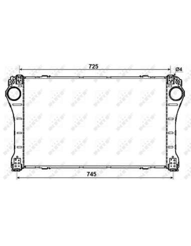 Radiador de aire de admisión Nrf 30243 - INTERCAMBIADOR DE AIRE TURISMO s 08-