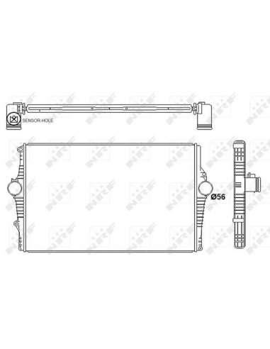 Radiador de aire de admisión Nrf 30249 - INTERCAMBIADOR DE AIRE TURISMO