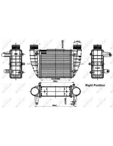 Radiador de aire de admisión Nrf 30252 - INTERCAMBIADOR DE AIRE TURISMO