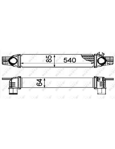 Radiador de aire de admisión Nrf 30254 - INTERCAMBIADOR DE AIRE TURISMO 08-