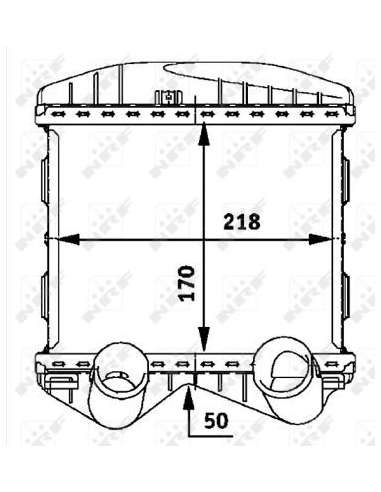 Radiador de aire de admisión Nrf 30257 - INTERCAMBIADOR DE AIRE TURISMO 00-