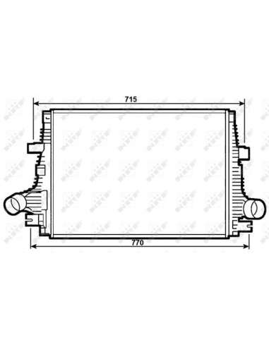 Radiador de aire de admisión Nrf 30284 - INTERCAMBIADOR DE AIRE TURISMO 9 05-