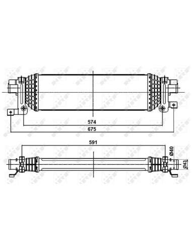 Radiador de aire de admisión Nrf 30285 - INTERCAMBIADOR DE AIRE TURISMO 2-