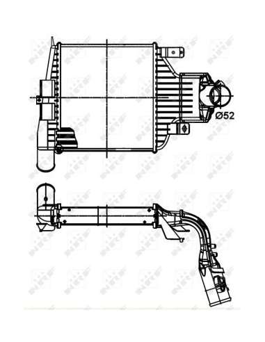 Radiador de aire de admisión Nrf 30301 - INTERCAMBIADOR DE AIRE TURISMO Astra 04- EASY FIT