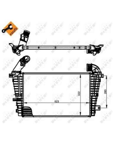 Radiador de aire de admisión Nrf 30302 - INTERCAMBIADOR DE AIRE TURISMO Astra 04- EASY FIT