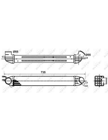 Radiador de aire de admisión Nrf 30303 - INTERCAMBIADOR DE AIRE TURISMO bman 07- EASY FIT