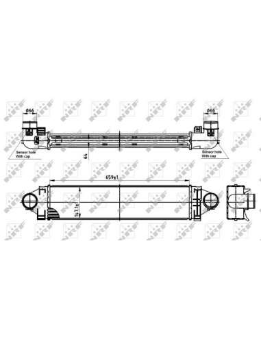 Radiador de aire de admisión Nrf 30304 - INTERCAMBIADOR DE AIRE TURISMO - EASY FIT