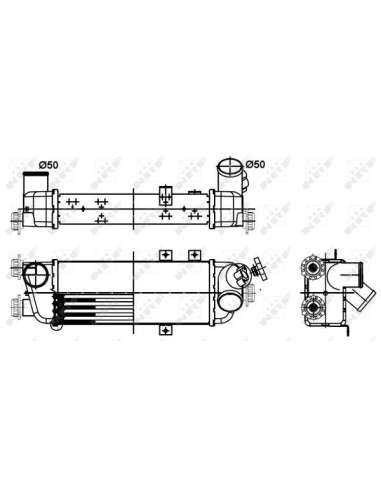 Radiador de aire de admisión Nrf 30305 - INTERCAMBIADOR DE AIRE TURISMO EASY FIT