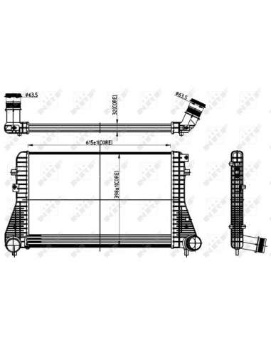 Radiador de aire de admisión Nrf 30306 - INTERCAMBIADOR DE AIRE TURISMO 10- EASY FIT