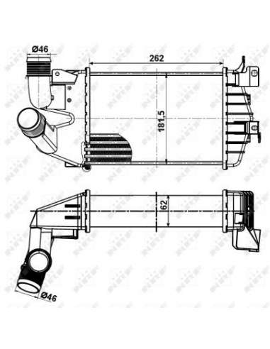 Radiador de aire de admisión Nrf 30307 - INTERCAMBIADOR DE AIRE TURISMO Astra 05- EASY FIT